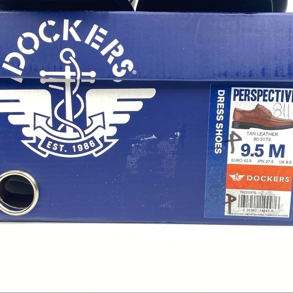 DOCKERS Perspective Tan Leather Lace Up Shoes - Picture 7 of 13